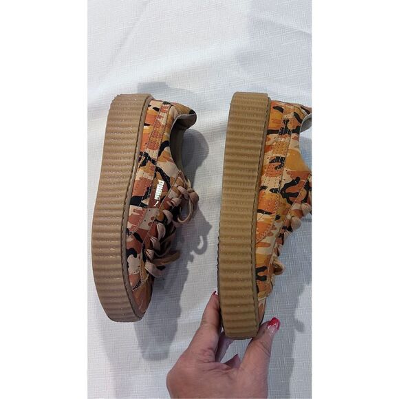 Puma FENTY BY RIHANNA CAMOUFLAGE LEATHER SNEAKERS WOMENS SIZE 6.5 - Picture 5 of 14